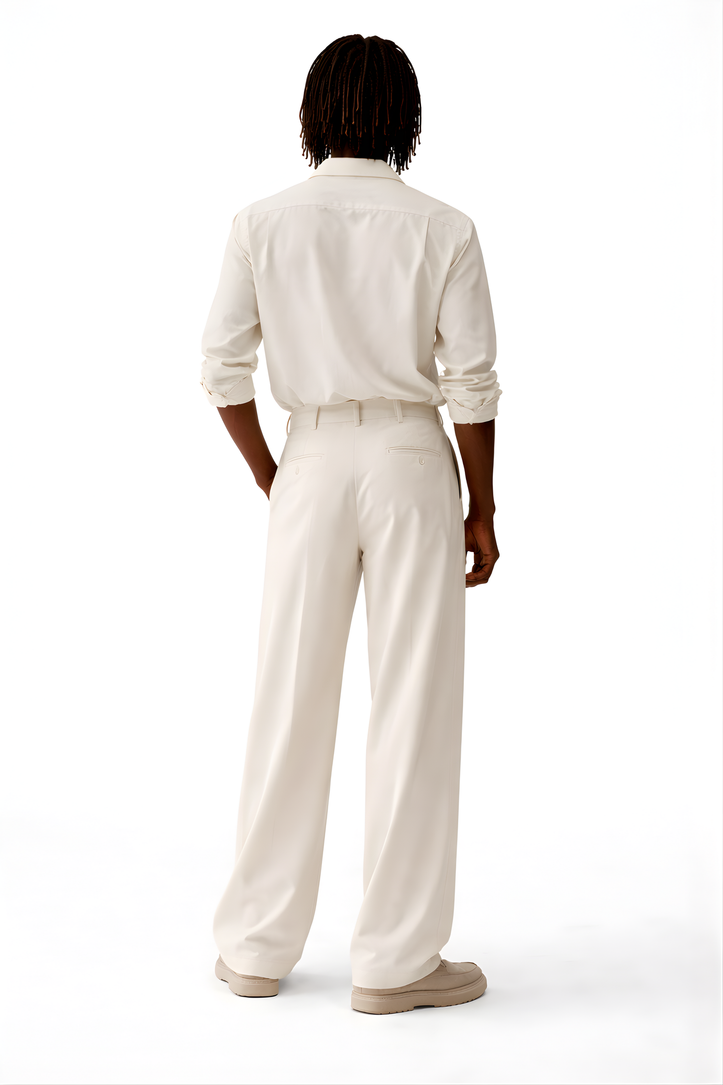 Ivory Tailored Wide-Leg Trousers - SS Vol. 11