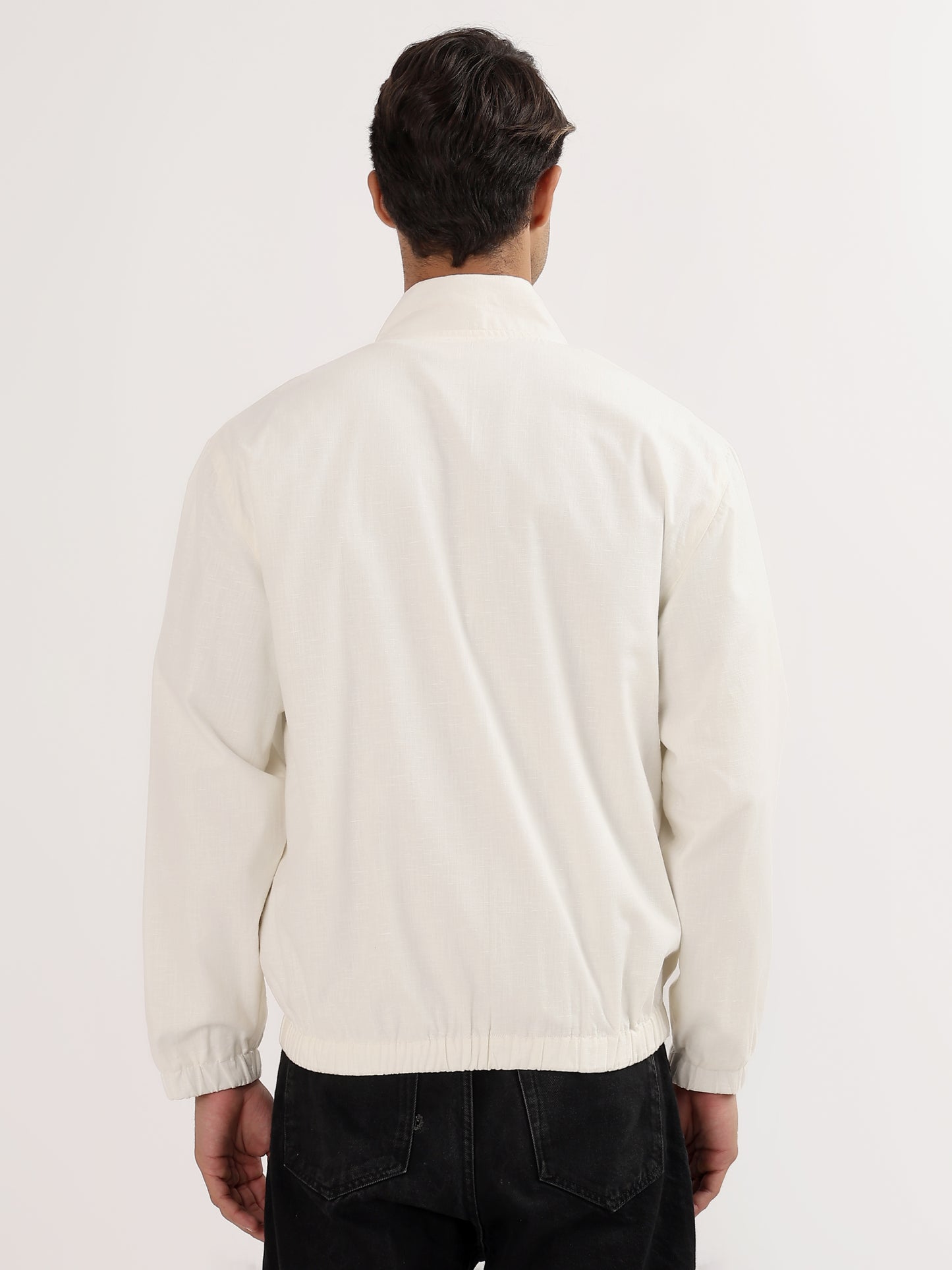 Linen Breeze Bomber - Off White