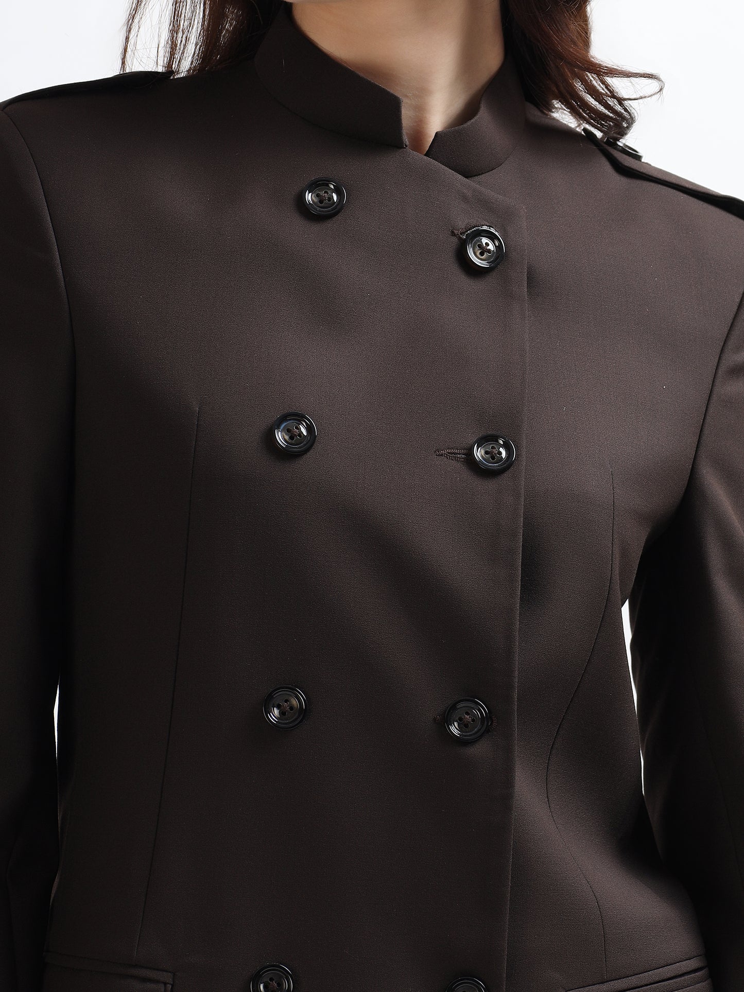 Command Presence Brown Blazer Set