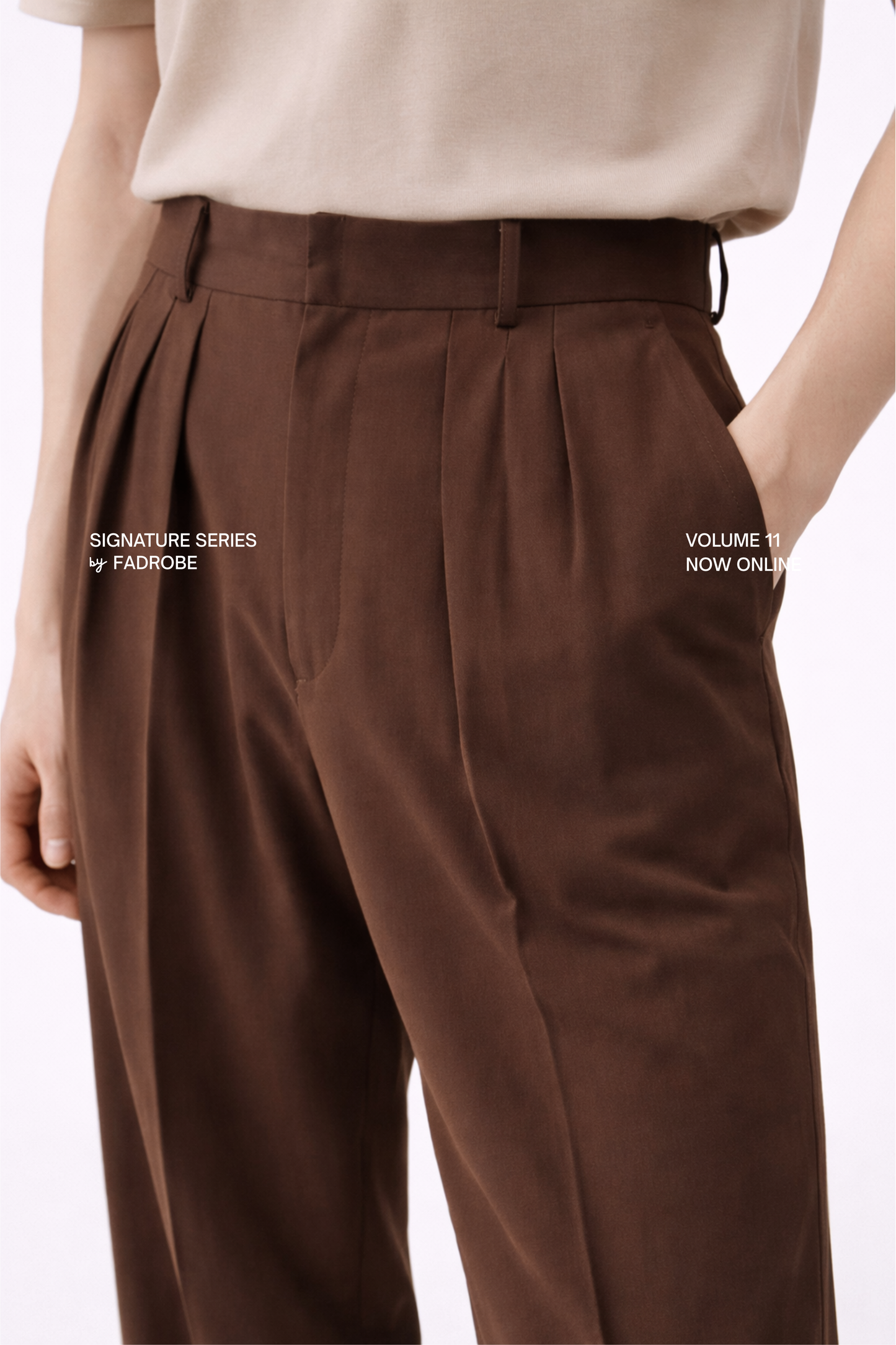 Brown Tailored Wide-Leg Trousers - SS Vol. 11