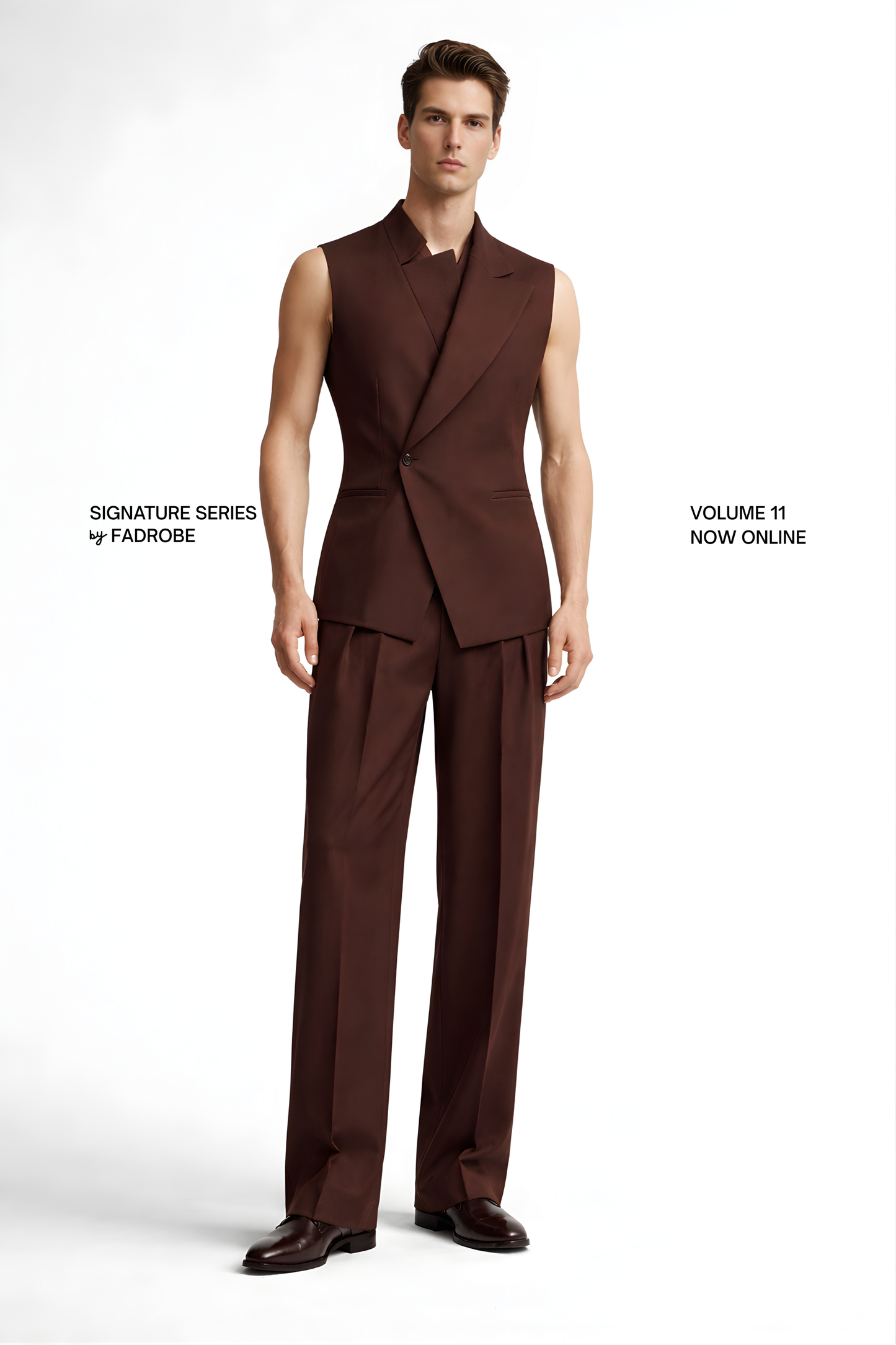 Espresso Asymmetric Tailored Vest - SS Vol. 11