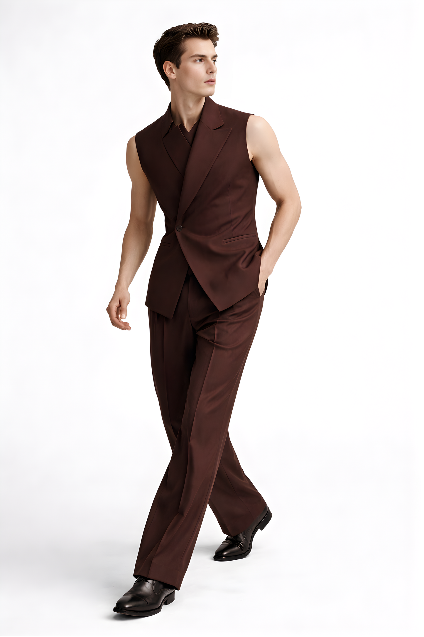 Espresso Asymmetric Tailored Vest - SS Vol. 11